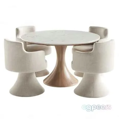 A Round Table With Two Chairs 3D Model – 5255 – CORONA Render
