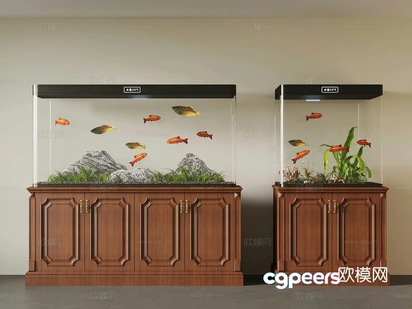 13 French medieval fish tank 3D model