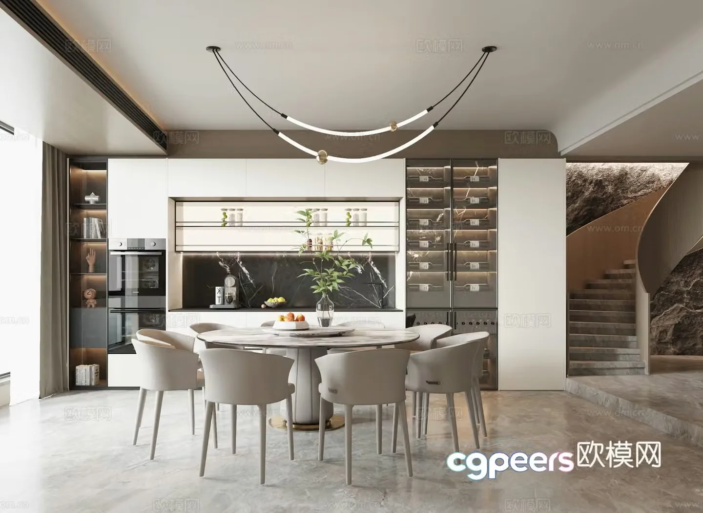 Modern restaurant 3d model