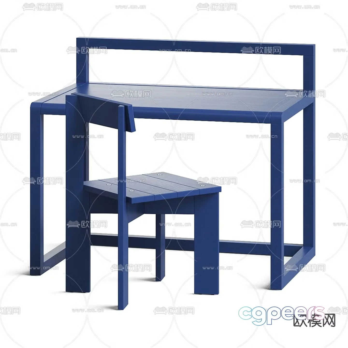 Children’s tables and chairs study table writing desk 3d model