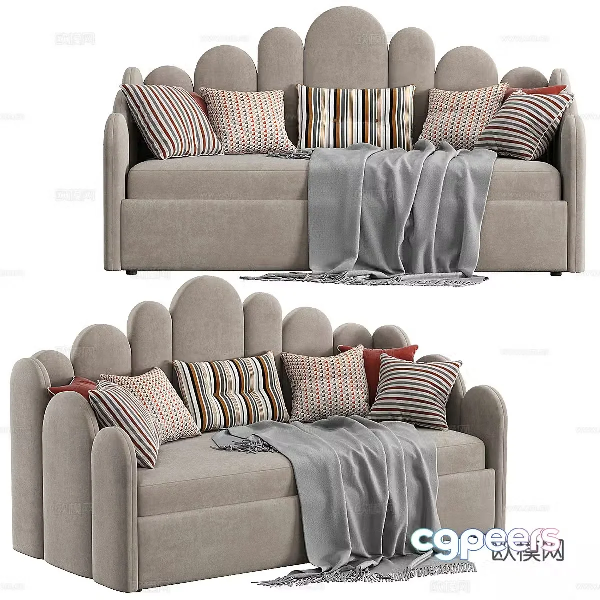 New Chinese children’s sofa bed 3D model