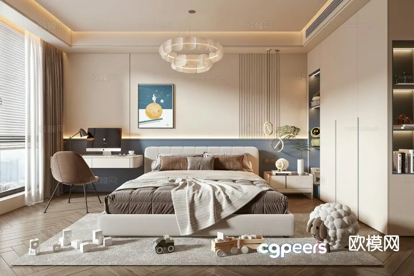 Modern children’s room 3d model