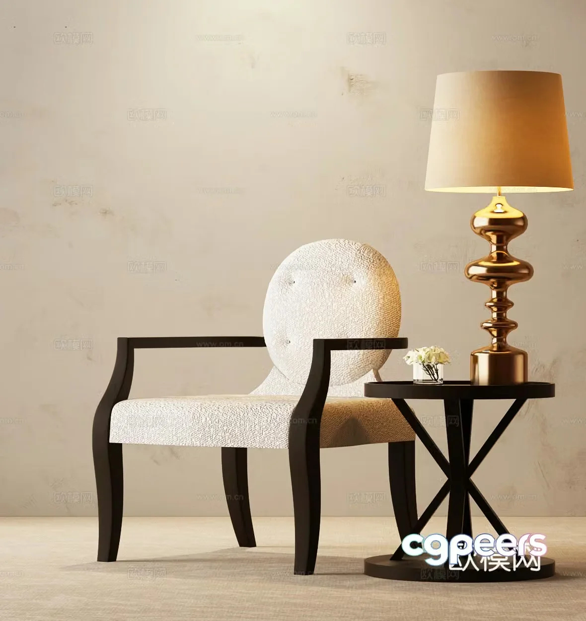 Modern Italian casual chair 3d model