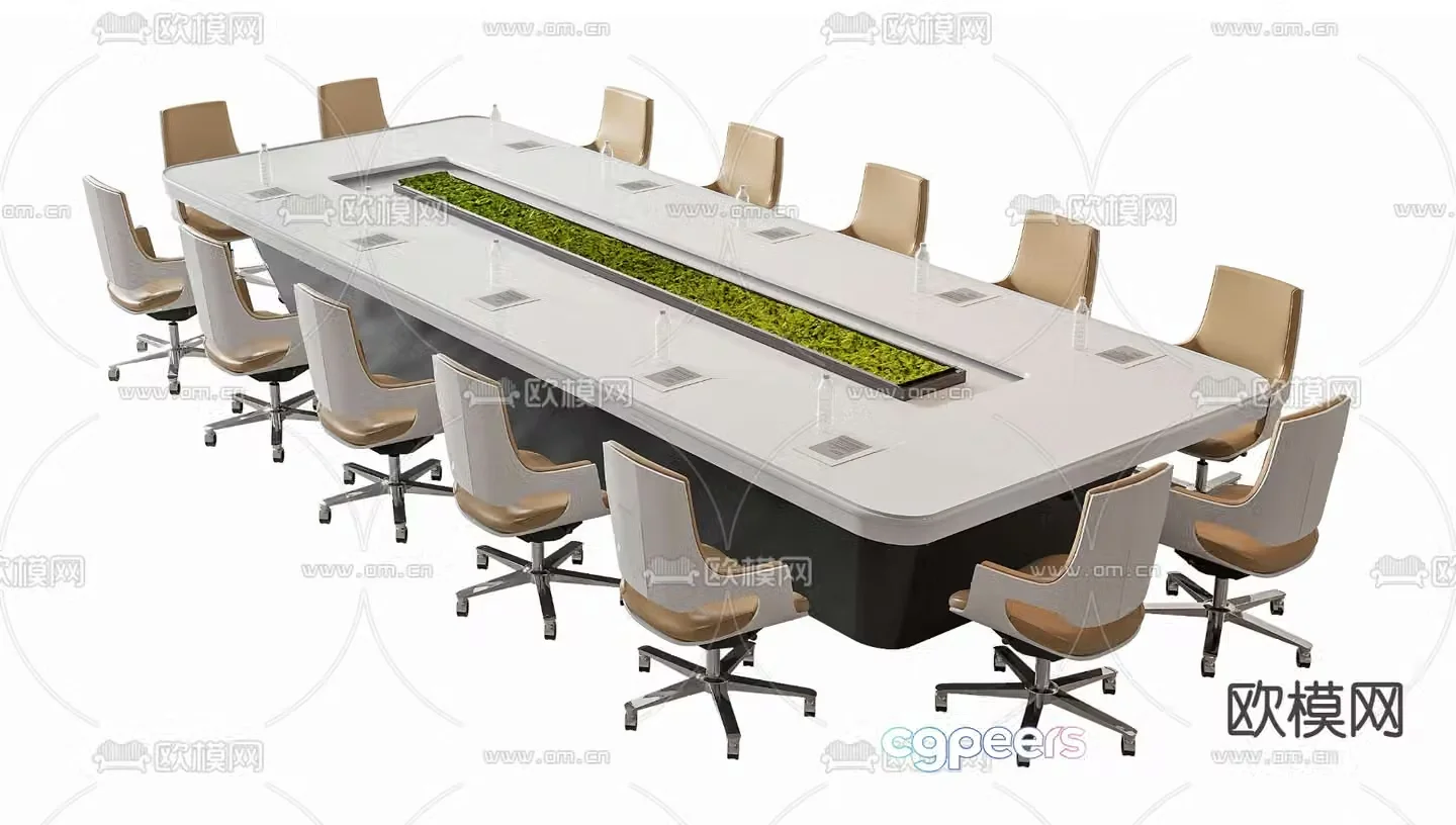 Conference tables and chairs conference table 3d model