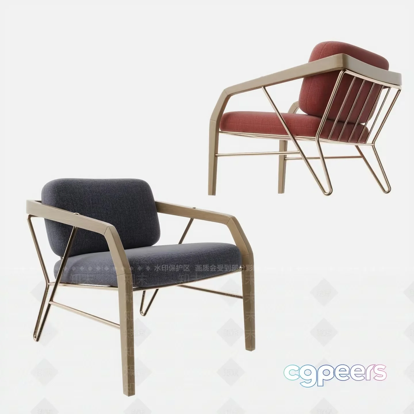 Modern Armchair 3D Model – 17136 – VRAY Render