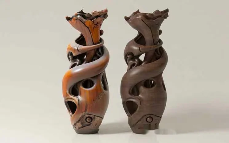 Abstract Wooden Vases 3D Model – 12389 – VRAY Render