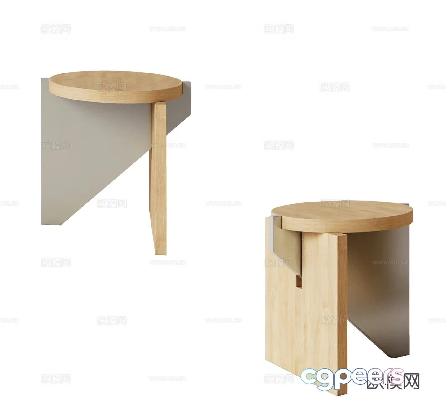 Modern stool round stool wooden stool low stool small stool shoe change stool 3d model
