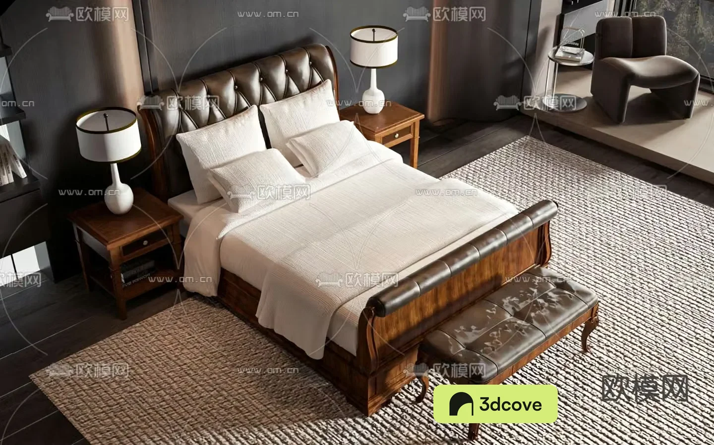 American style double bed commercial bed