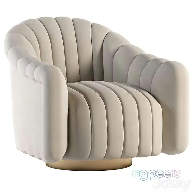 3ds Max Free – Gray Velvet Swivel Chair