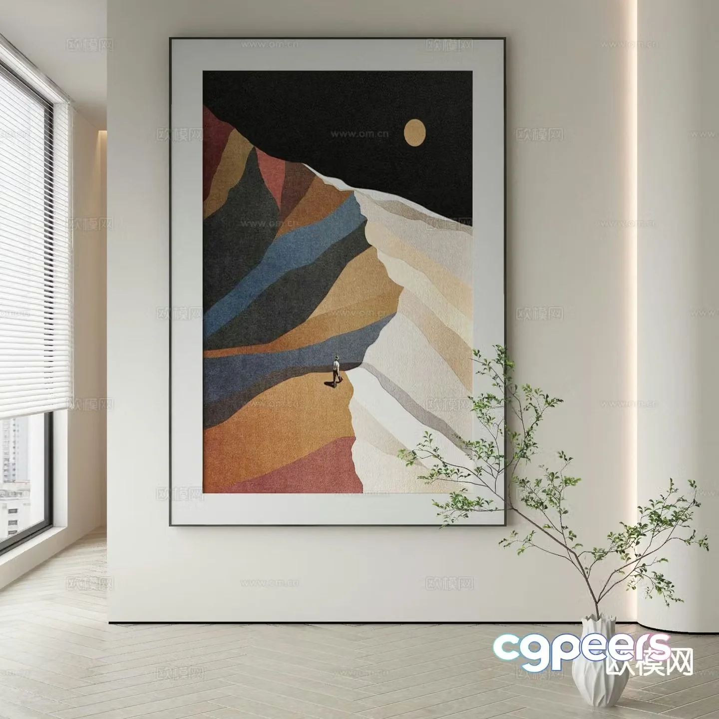 Decorative painting art painting hanging painting 3d model