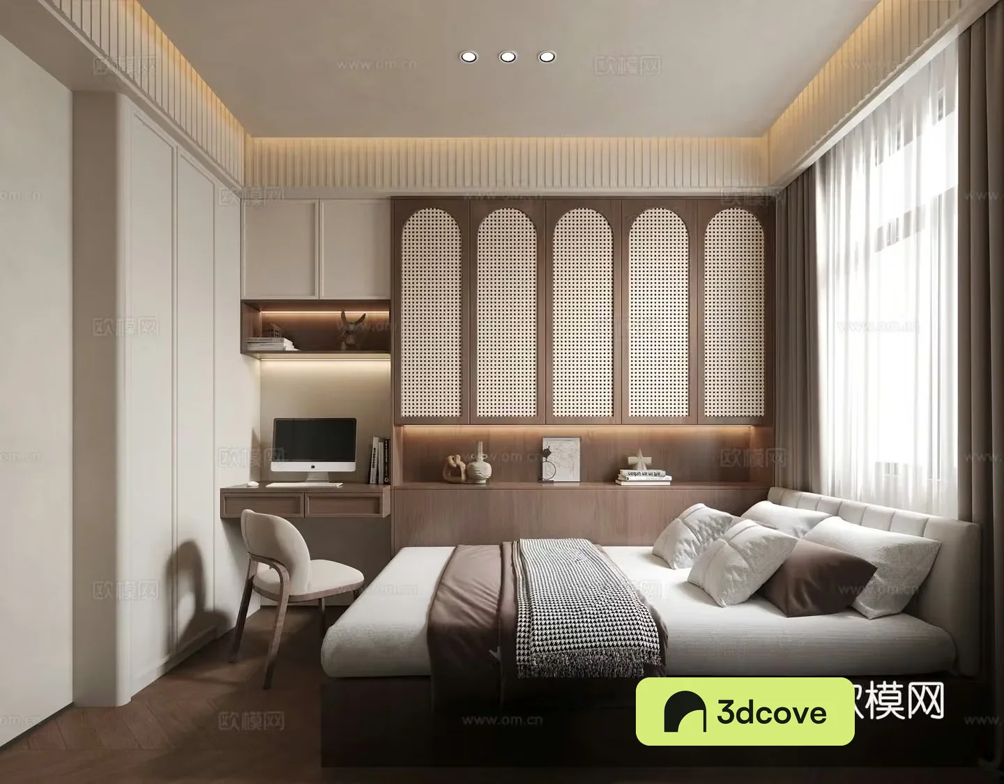Middle style tatami bedroom 3d model