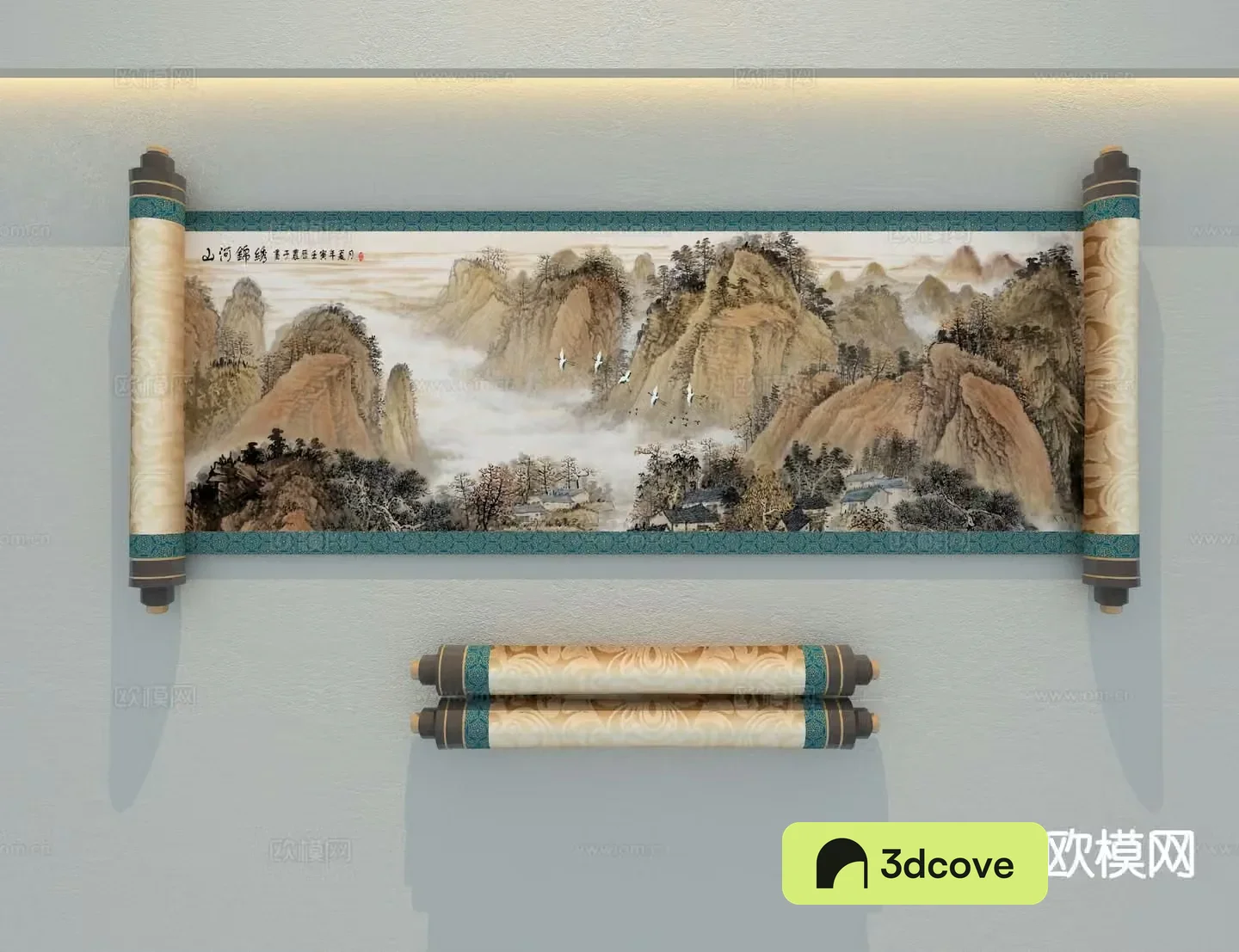 New Chinese scroll painting landscape scroll