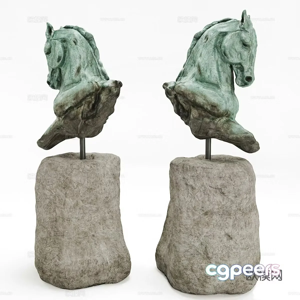 Stephanie Revennaugh Horse Bust Sculpture 3D Model