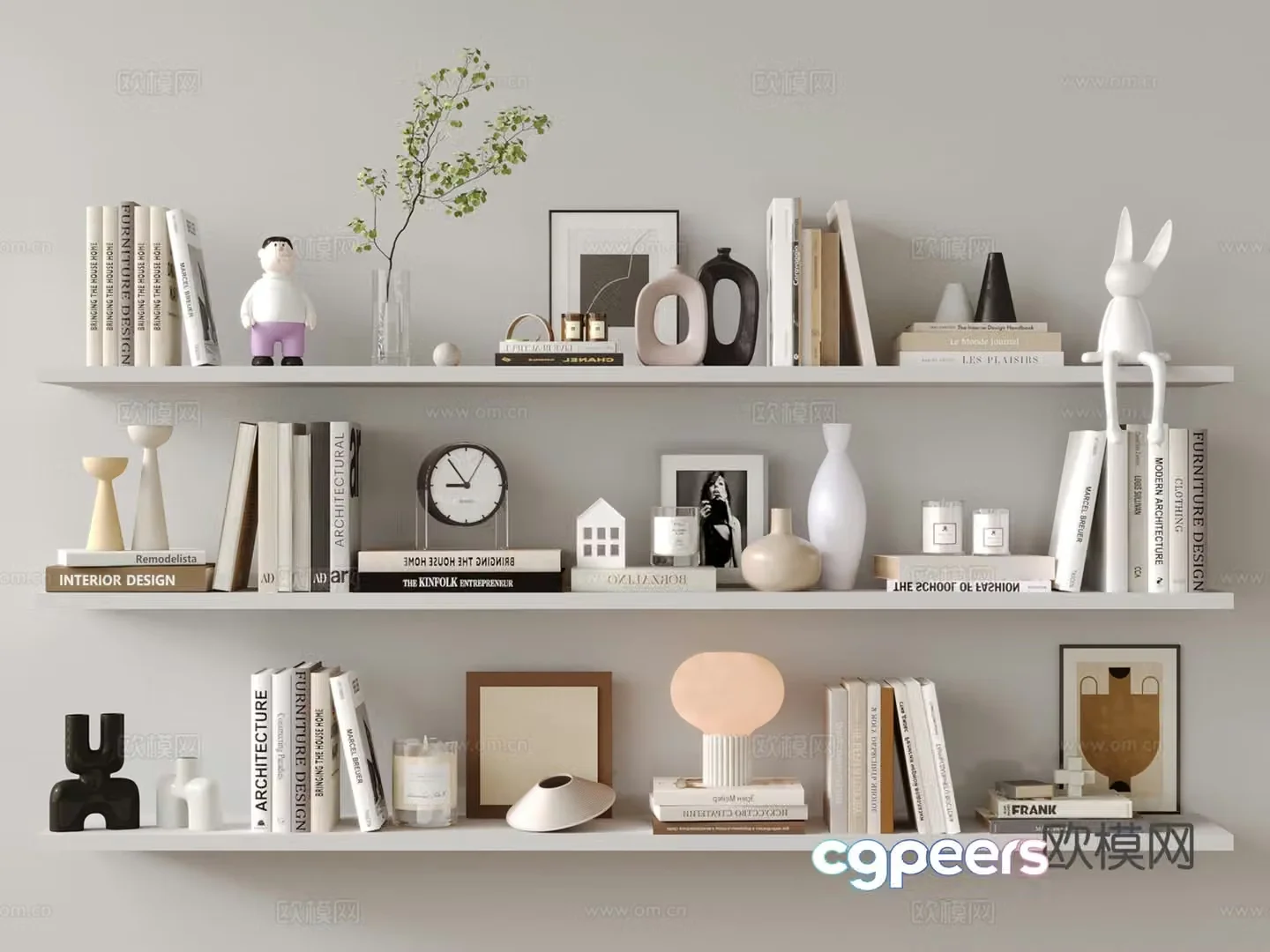 Modern jewelry ornaments Books Sculpture 3d model