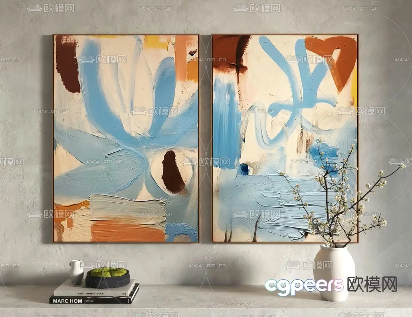 Oil Painting Texture Painting Decorative Painting 3D Model