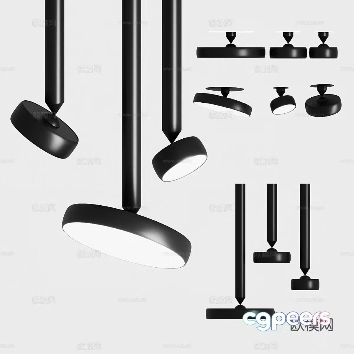 Modern chandelier 3d model