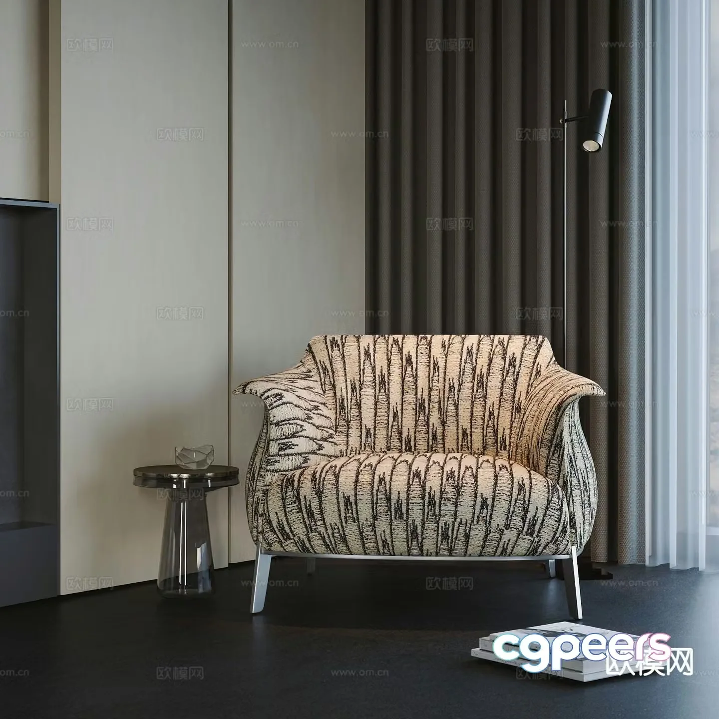 Modern armchair lounge chair 3d model