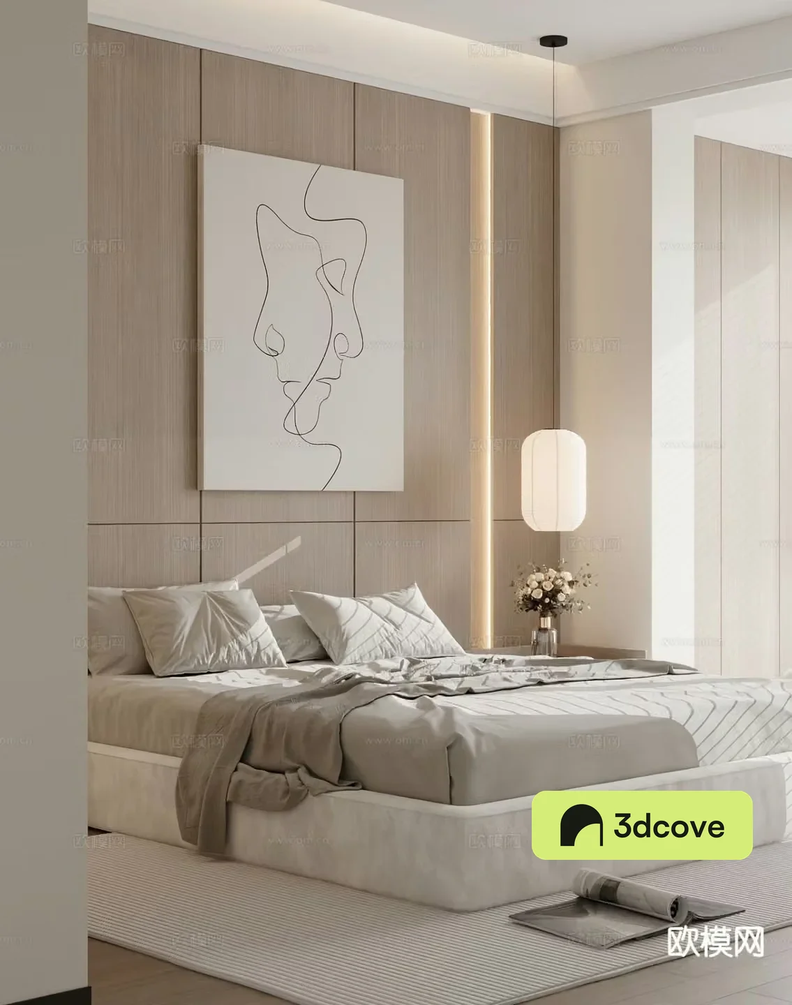 Modern double bed