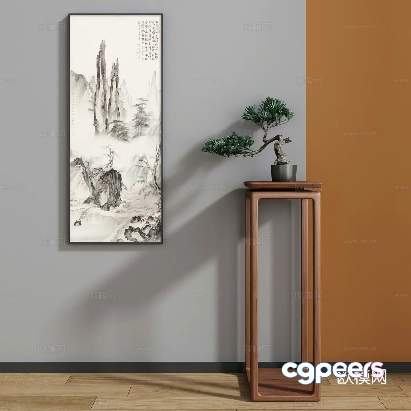 New Chinese flower stand 3D model