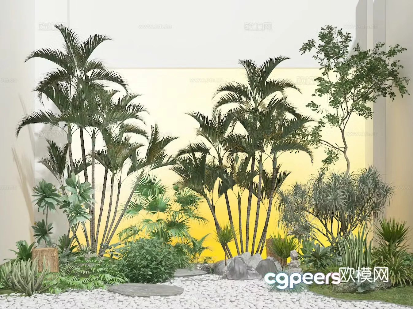 Plant landscape 3d model