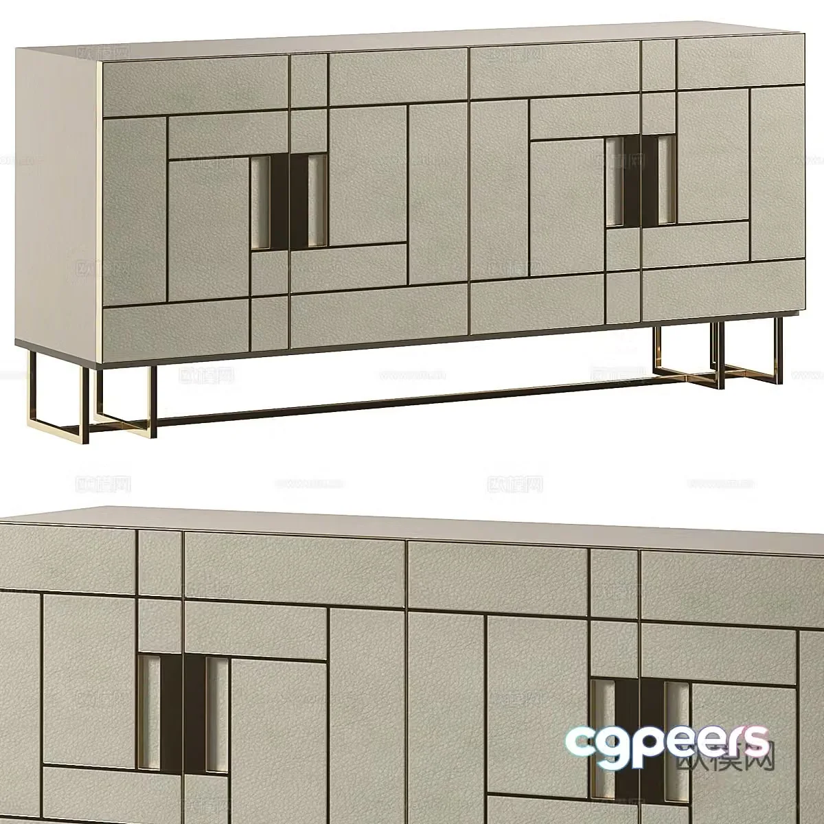 New Chinese style TV cabinet 3d model