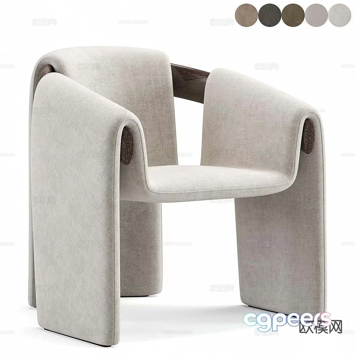 Modern lounge chair armchair 3d model