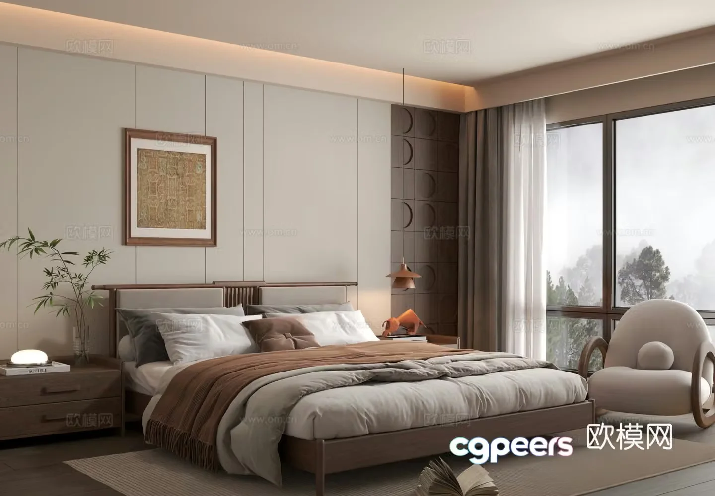 Wabi Sabi bedroom second bedroom 3d model