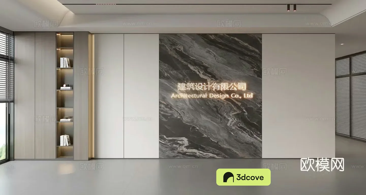 Modern front desk background wall Simple background wall Front desk reception area background wall Company front desk background wall