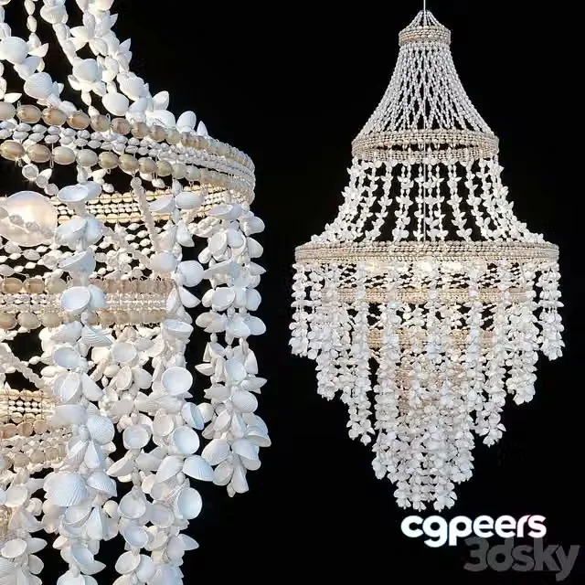 3ds Max Free – SHELL Chandelier D800