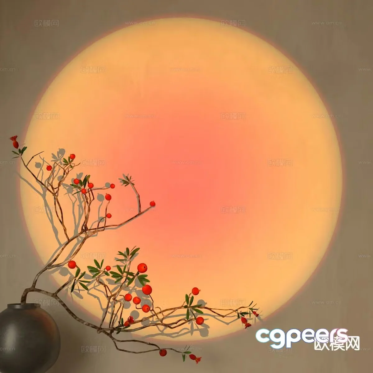 spotlight downlight sunset light 3d model