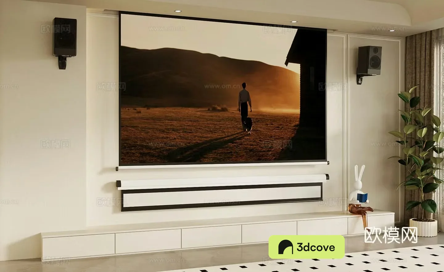 Projection Modern Projection Screen Audio