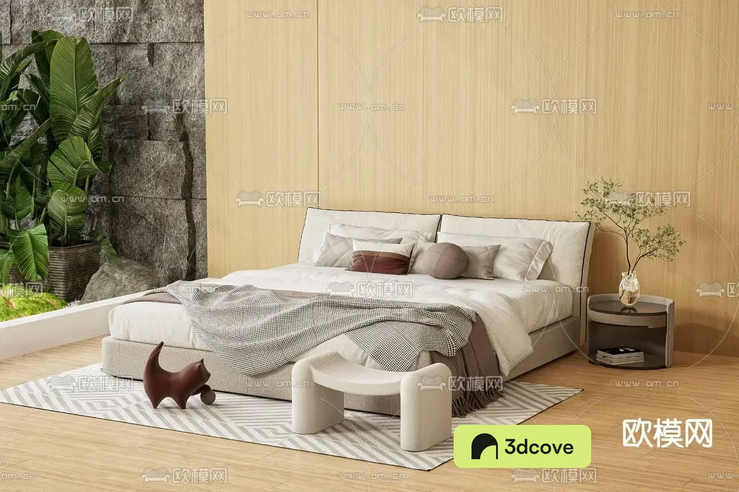 Modern double bed