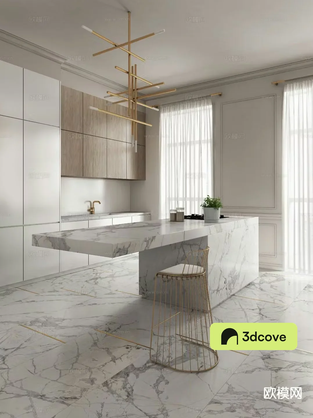 Modern island kitchen