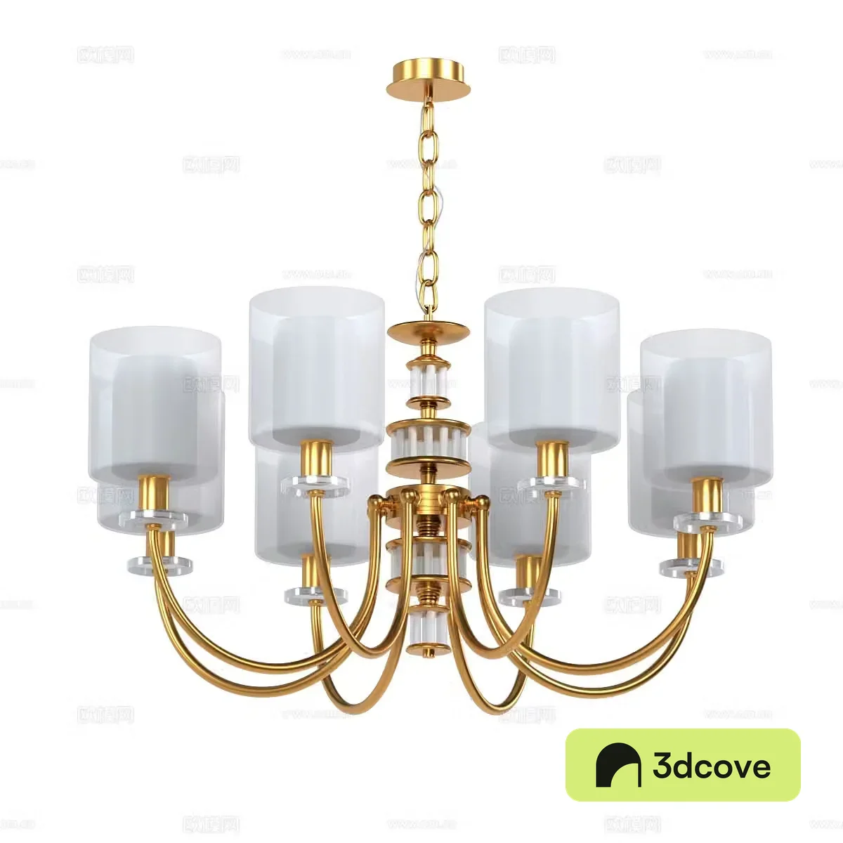 Light luxury multi-head chandelier