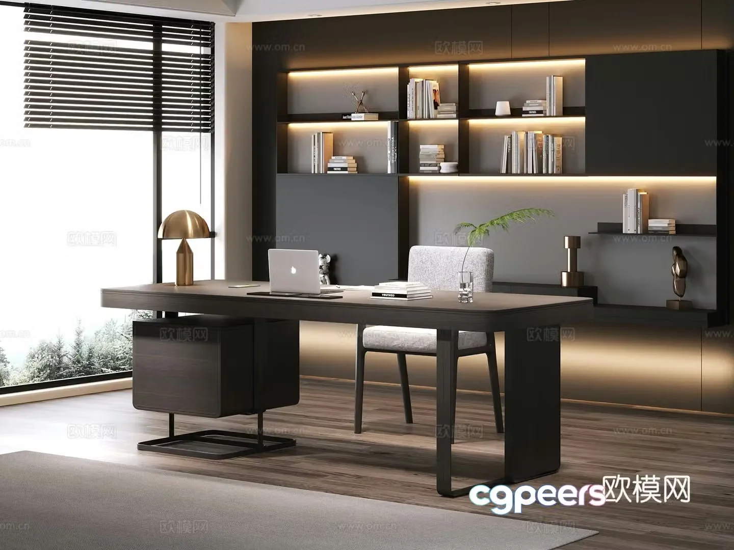 Modern desk table desk desk 3D model