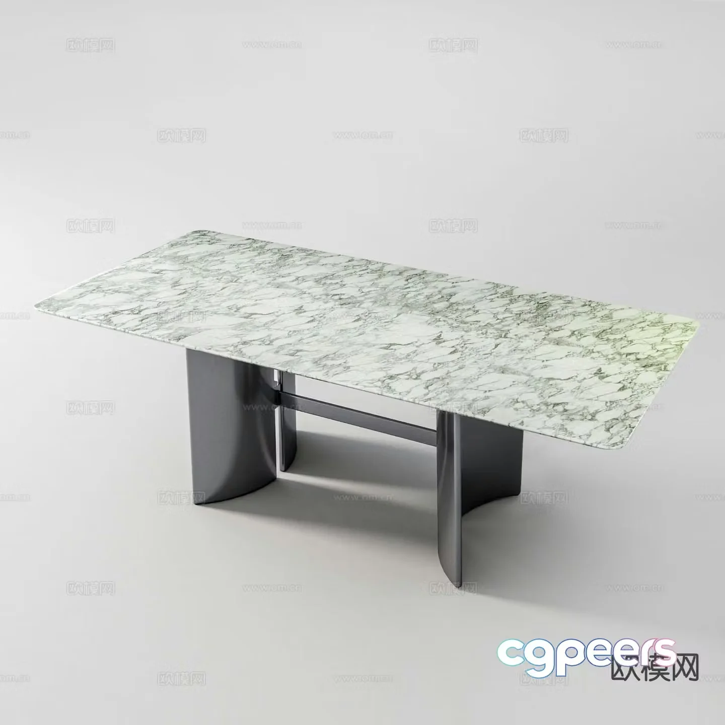 Italian dining table marble dining table 3d model