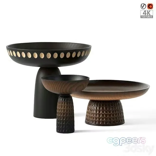 3ds Max Free – Wooden vases Zanat Nero Bowls