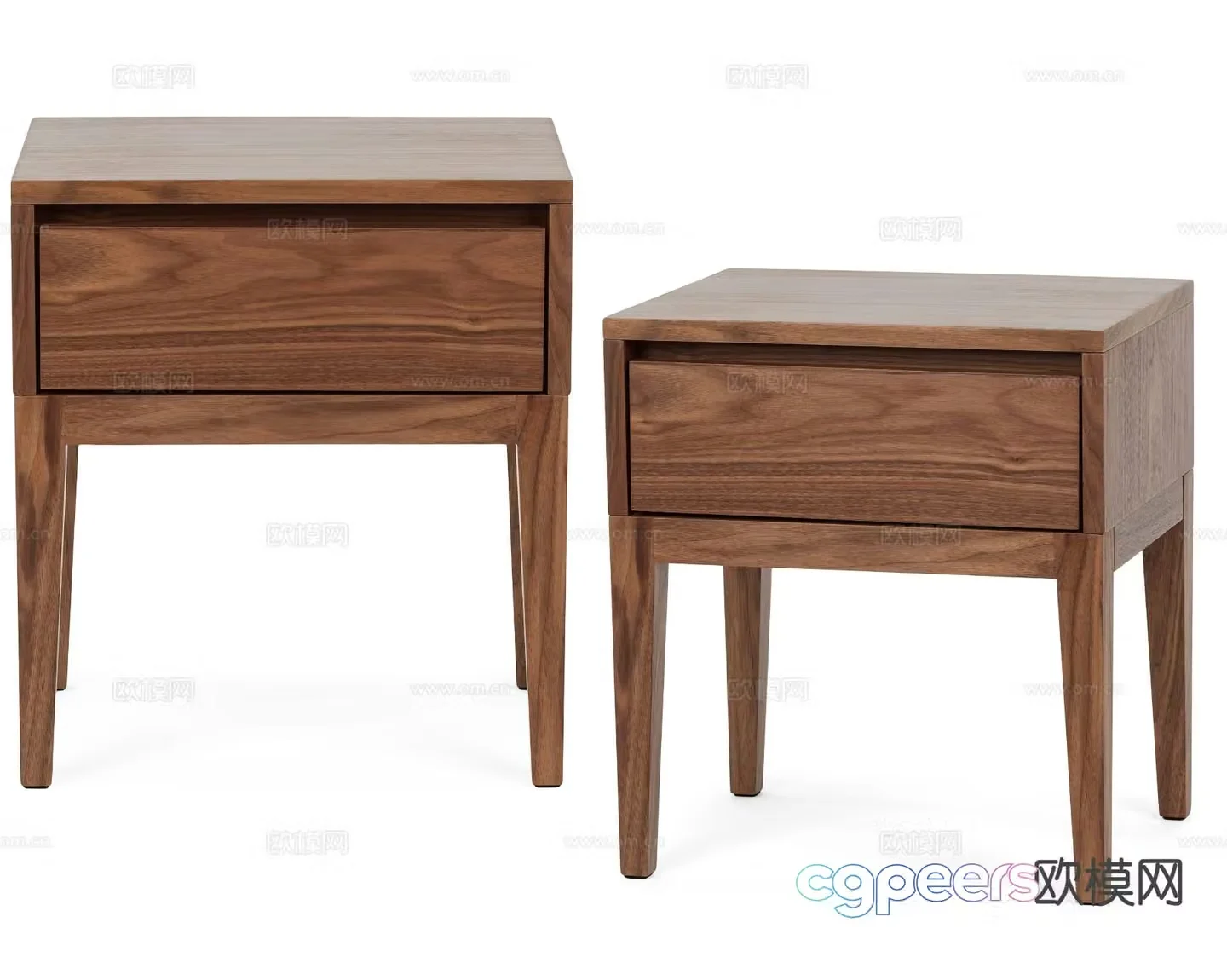 Wabi-sabi style bedside table 3d model