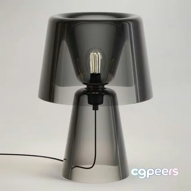 3ds Max Free – John Lewis Large Glass Table Lamp Smoke