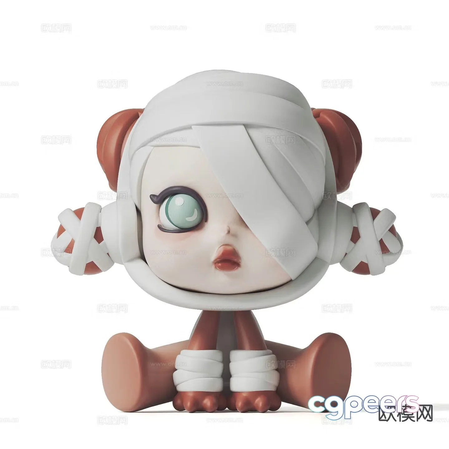 Trendy toy doll ornaments 3D model