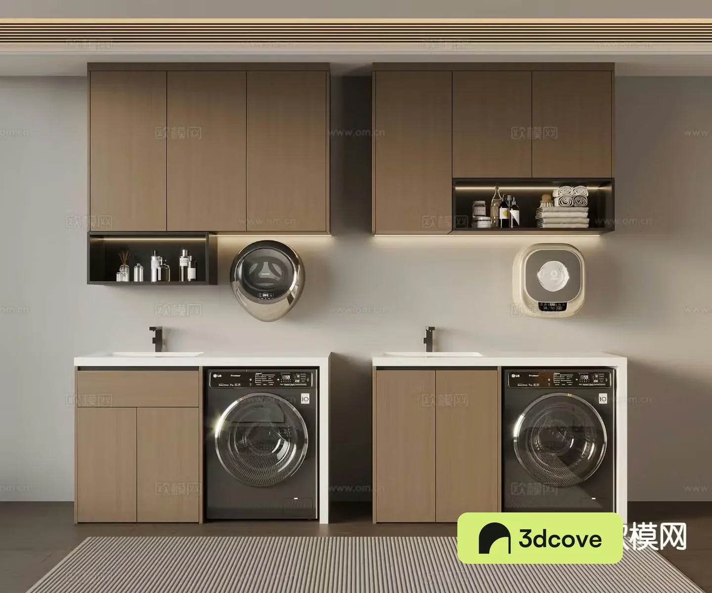 Italian washing machine cabinet balcony cabinet