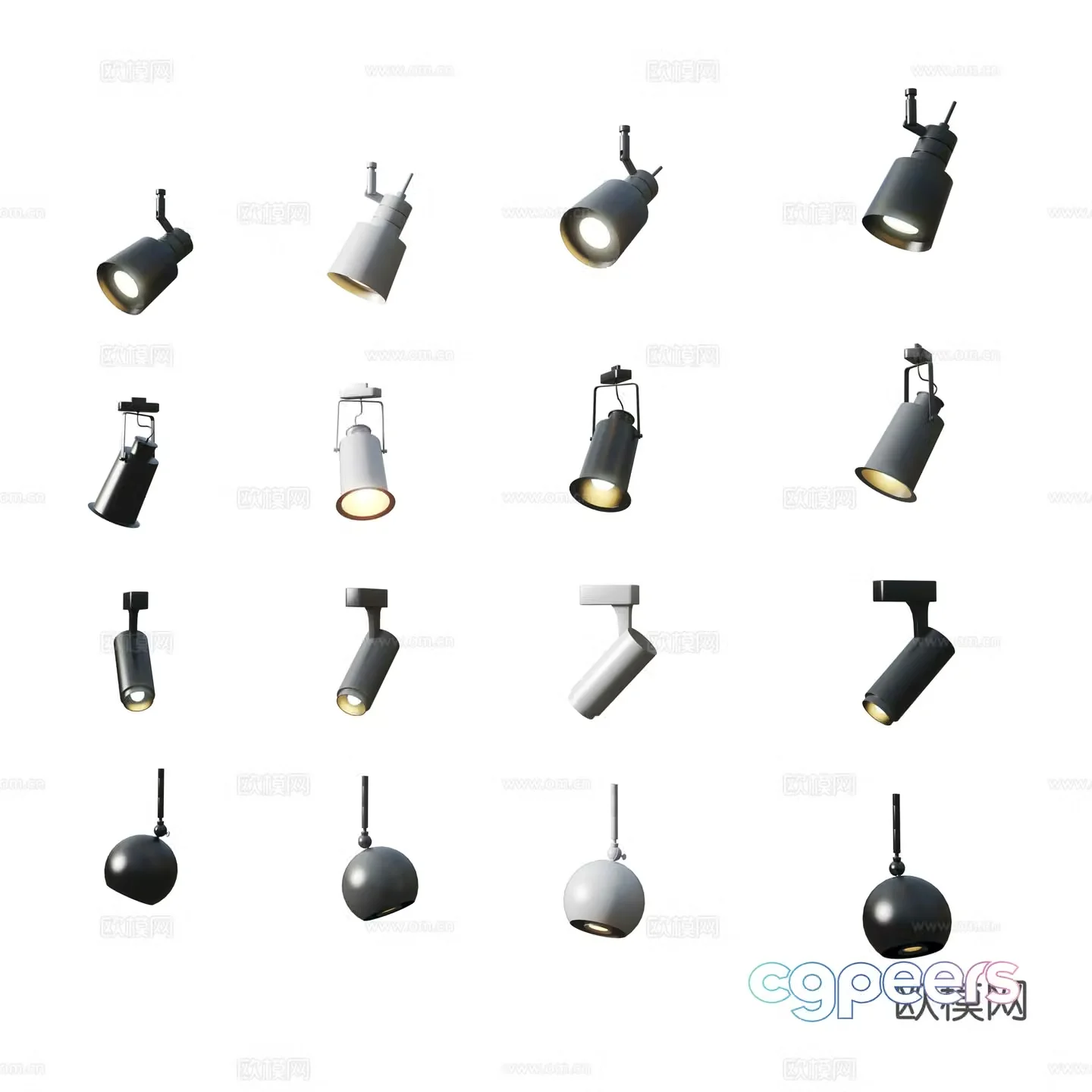 Modern downlight spotlight 3d model