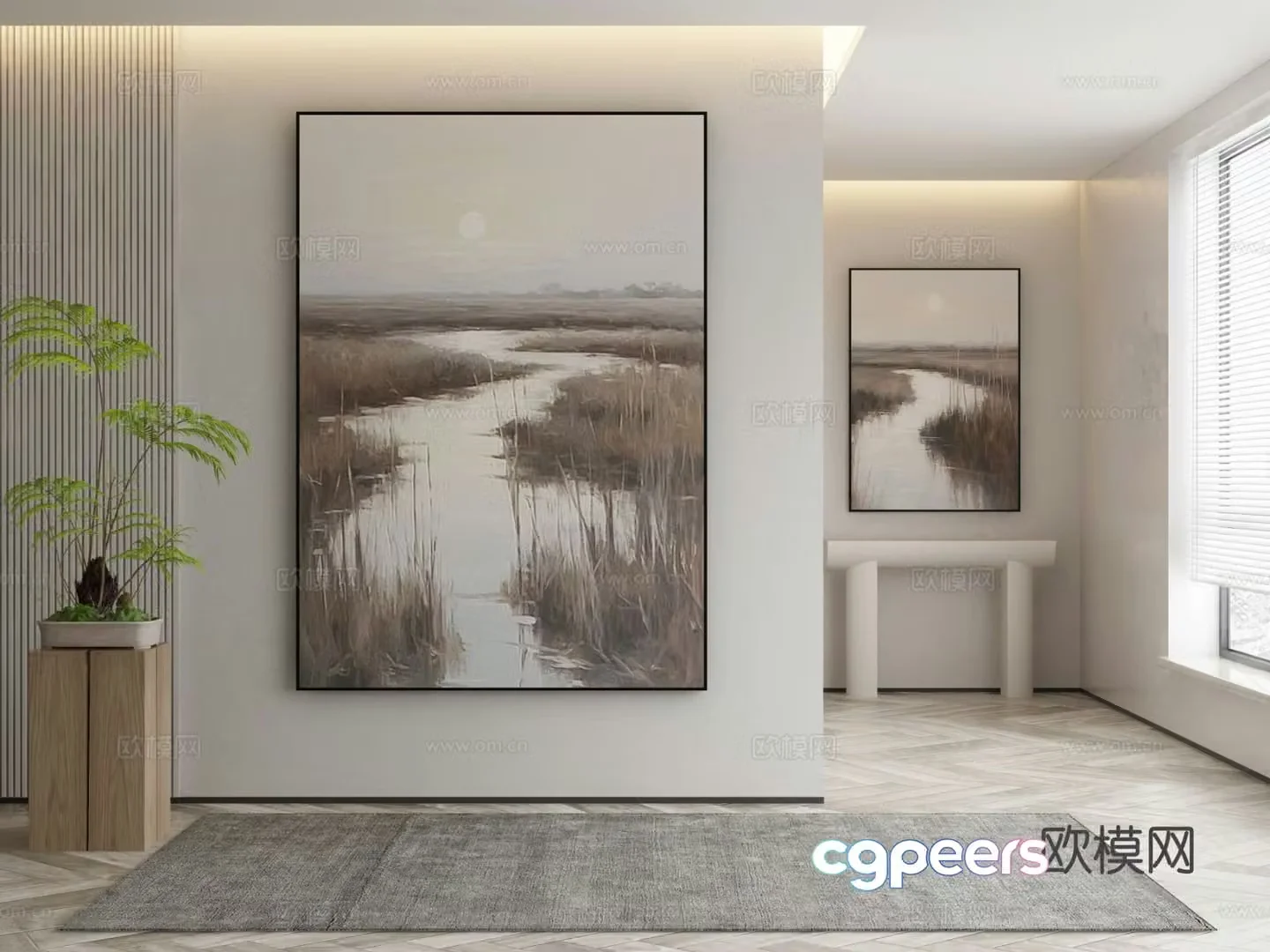 Decorative painting landscape painting hanging painting 3d model