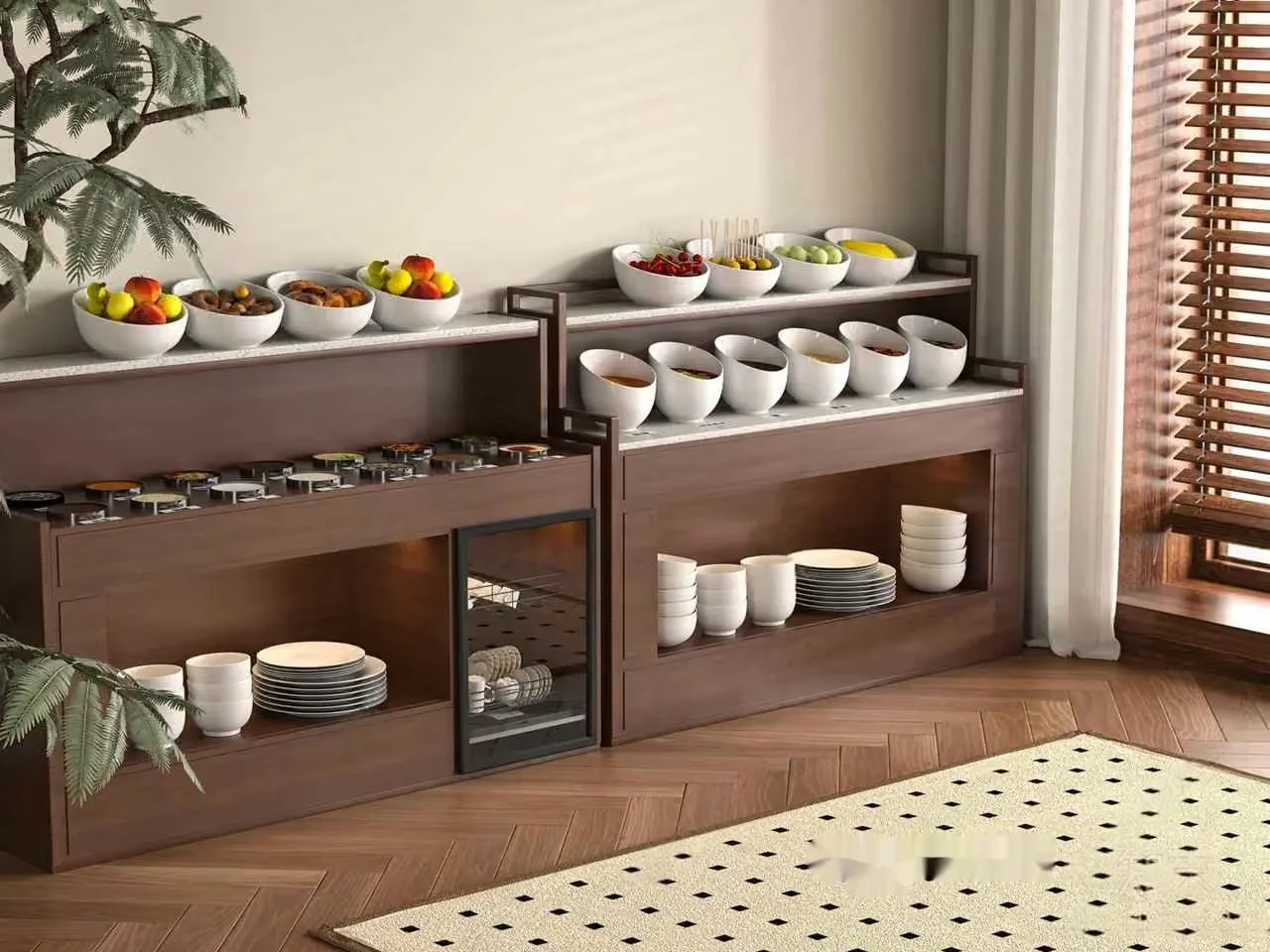 Modern Kitchen Setup 3D Model – 20360 – VRAY Render