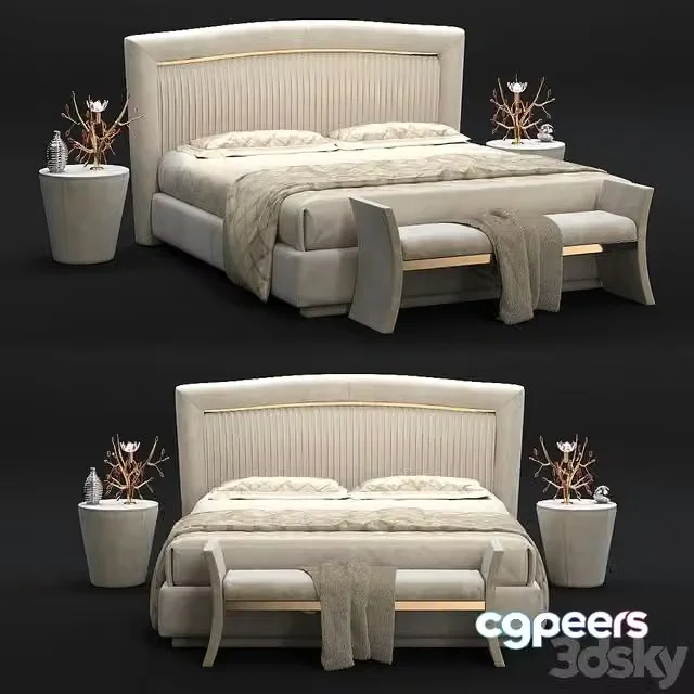 3ds Max Free – Bed Portofino Plisse and couch RICHARD