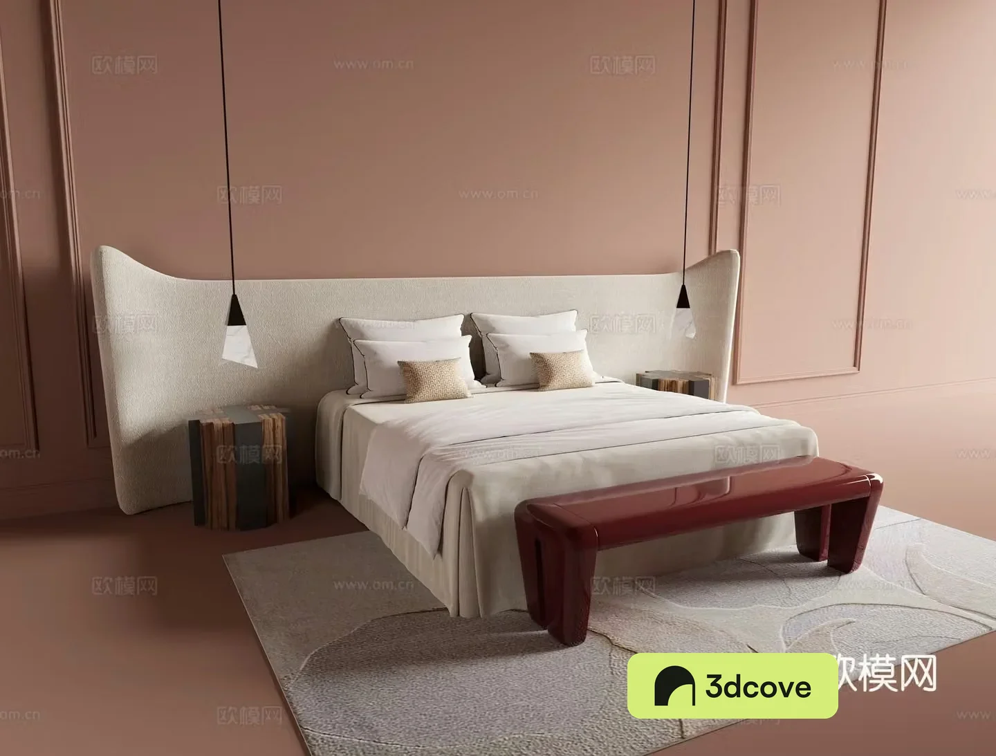 Modern double bed