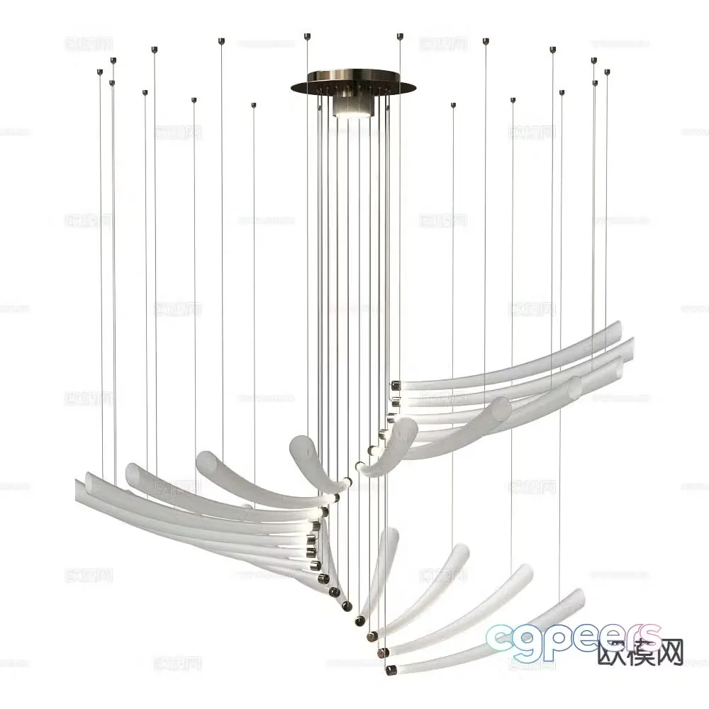 Restaurant chandelier art chandelier 3d model