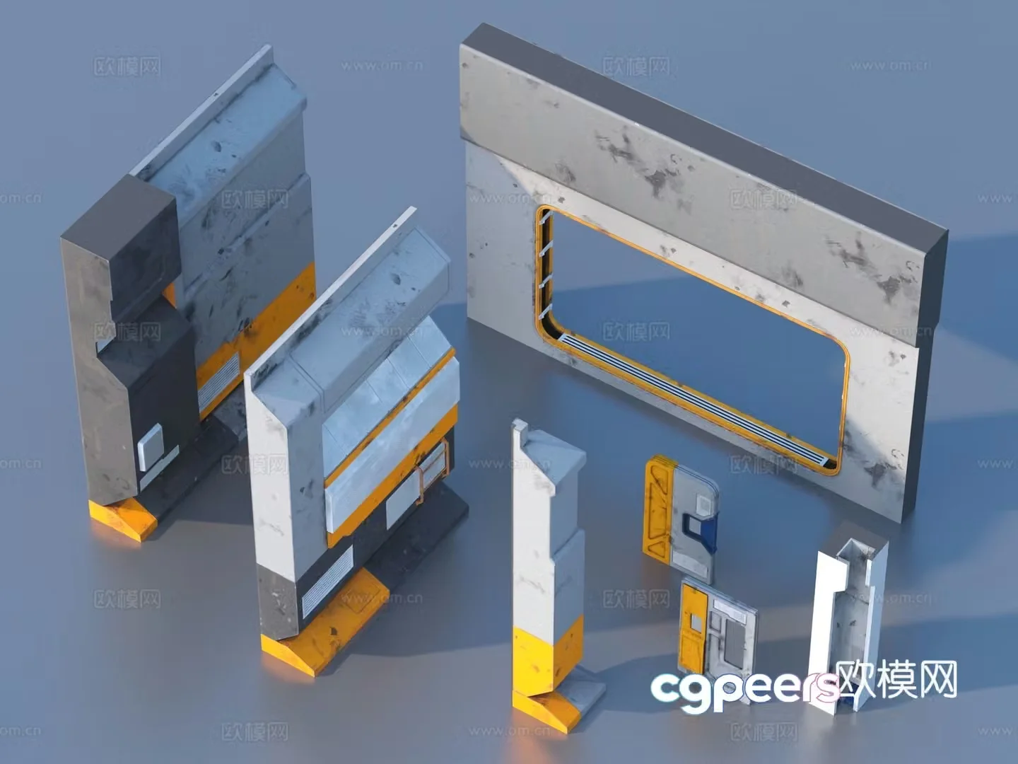 Hardware mechanical parts cabin components 3D model