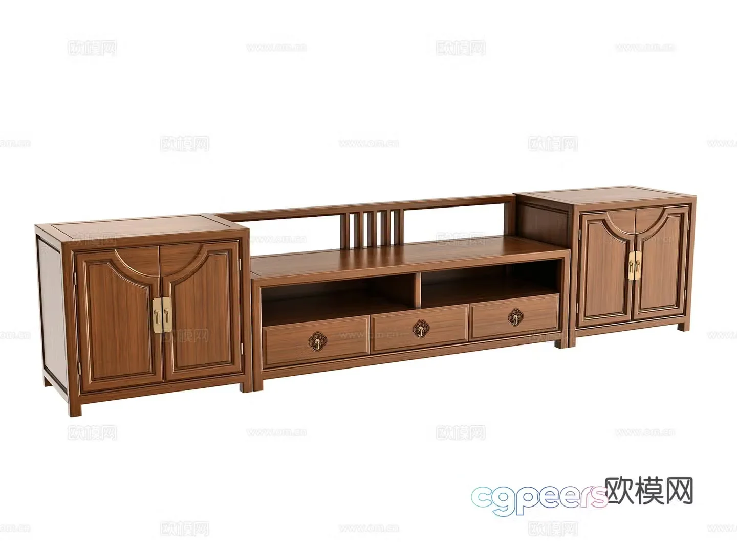 New Chinese TV cabinet combination 3D model