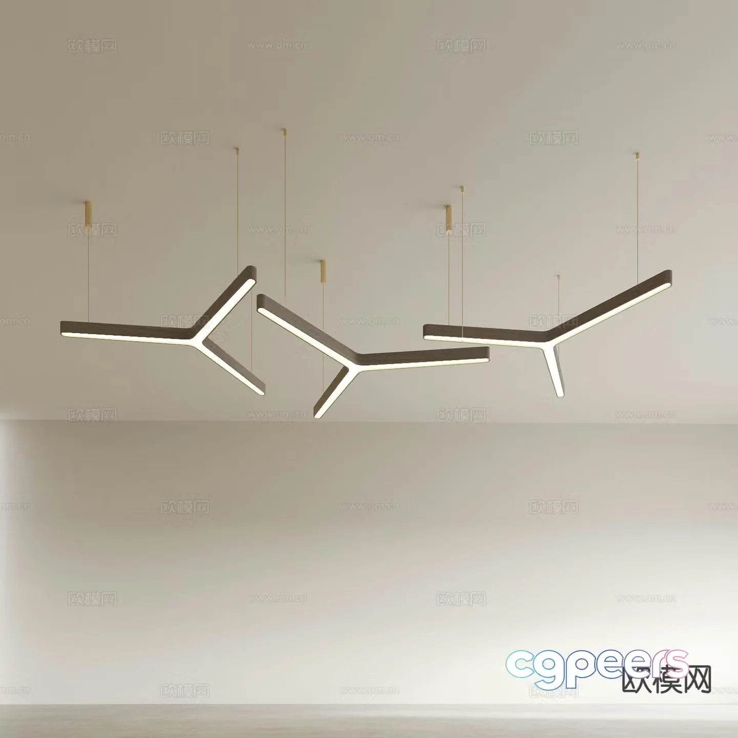 Creative chandelier restaurant chandelier 3d model